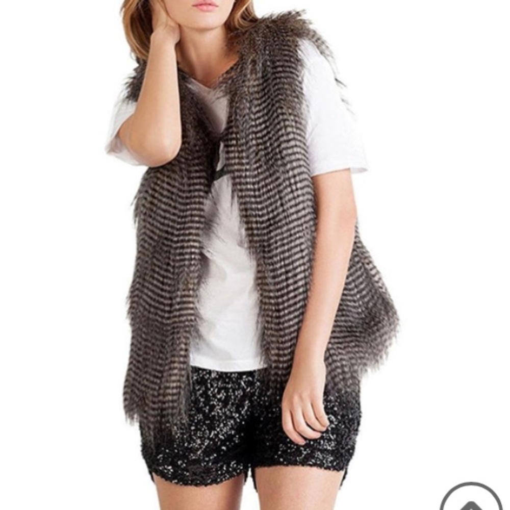 FAUX FUR VEST COLOR BROWN